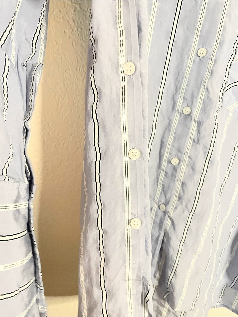 THEO The Label Euanthe Boyfriend Stripe Shirt M - Picture 5 of 12